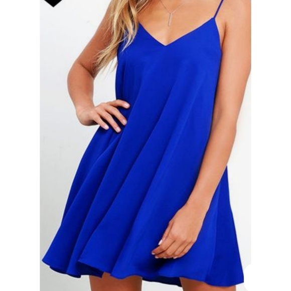 Lulu’s Cobalt Blue Dress, Size Small - Picture 1 of 9